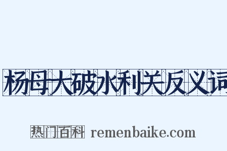 杨母大破水利关反义词是什么意思的图片